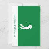 Personalisierte Golfer-Notecard oder Stationery Dankeskarte (Vorderseite)