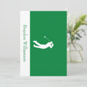 Personalisierte Golfer-Notecard oder Stationery Dankeskarte (Stehend Vorderseite)