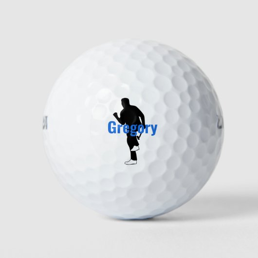 Personalisierte Golfer-Silhouette Golfball (Vorderseite)