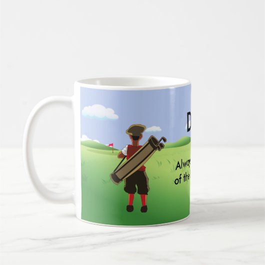 Personalisierte Golfer-Tasse Kaffeetasse (Links)