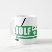 Personalisierte Golfer-Tassen Kaffeetasse (Vorderseite Links)