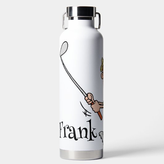Personalisierte Golfer Trinkflasche (Vorderseite)