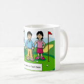 Personalisierte Golffreunde - Ein paar Cartoon Kaffeetasse (VorderseiteRechts)