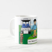 Personalisierte Golffreunde - Ein paar Cartoon Kaffeetasse (Vorderseite Links)