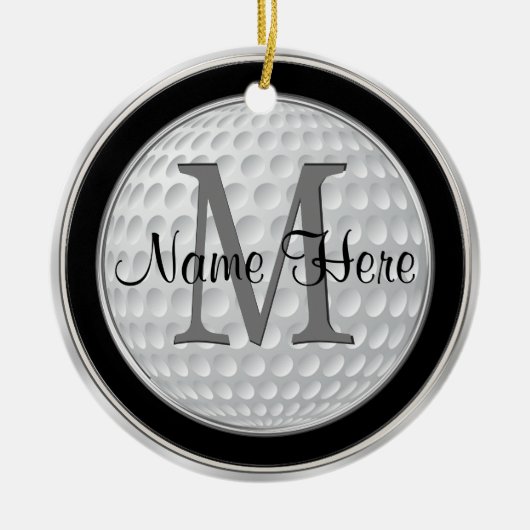 Personalisierte Golfgeschenke für Herren, Golfverz Keramikornament (Vorne)