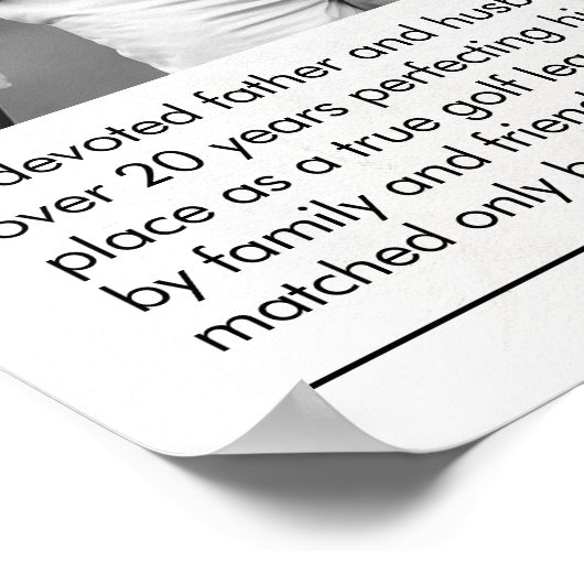 Personalisierte Golfgeschenke, Golf Zeitung Poster (Ecke)