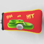 Personalisierte Golfgeschenke -Schlange- Golf Headcover (Vorderseite)