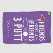 Personalisierte Golfing Vater Freunde Lass nicht 3 Golfhandtuch (Horizontal)