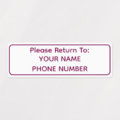 Personalisierte Golfschläger-ID-Name-Labels Etiketten (Design 1)