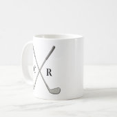 Personalisierte Golfschläger Kaffeetasse (Vorderseite Links)