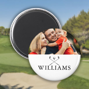 Personalisierte Golfschläger mit Namen und Foto Magnet