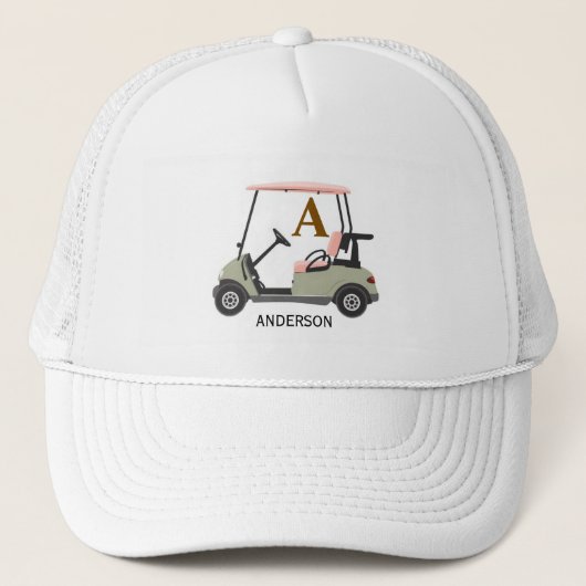 Personalisierte Golfschläger-Name-Trucker-Mütze 20 Truckerkappe (Vorderseite)