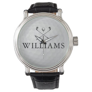 Personalisierte Golfschläger und Golfbälle mit Nam Armbanduhr