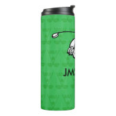 Personalisierte Golfspielerin Cartoon Thermosbecher (Nach links gedreht)