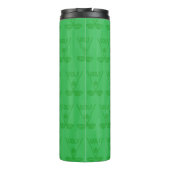 Personalisierte Golfspielerin Cartoon Thermosbecher (Rückseite)