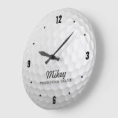 Personalisierte Golfuhr Große Wanduhr (Winkel)
