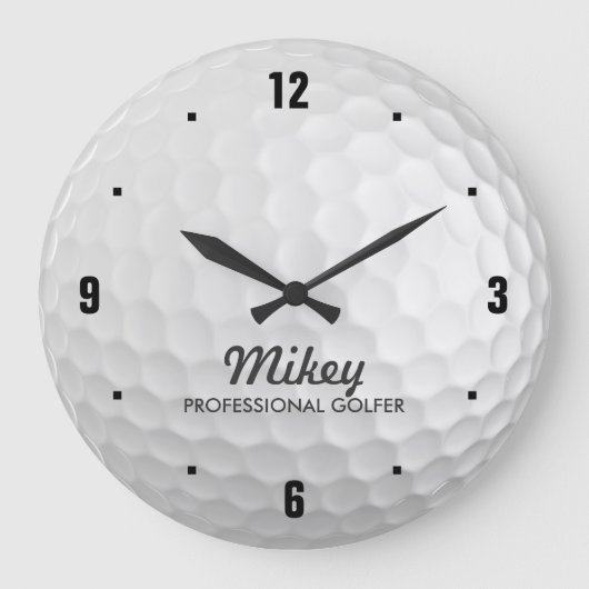 Personalisierte Golfuhr Große Wanduhr (Vorderseite)