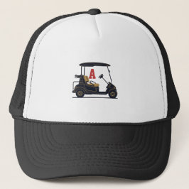 Personalisierte Golfwagen-Monogramm-Trucker-Mütze Truckerkappe