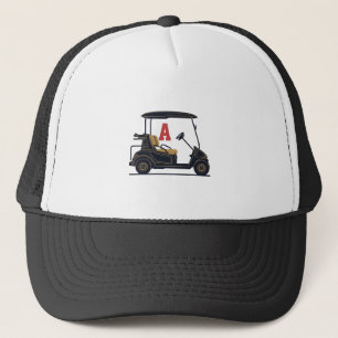 Personalisierte Golfwagen-Monogramm-Trucker-Mütze Truckerkappe