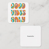 Personalisierte Good Vibes Note Card Mitteilungskarte (Vorne/Hinten)