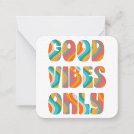 Personalisierte Good Vibes Note Card Mitteilungskarte
