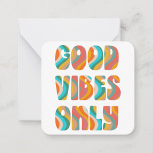Personalisierte Good Vibes Note Card Mitteilungskarte