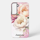 Personalisierte Gorgeile Aquarell-Blume drucken Samsung Galaxy Hülle (Rückseite)