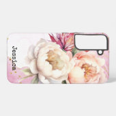 Personalisierte Gorgeile Aquarell-Blume drucken Samsung Galaxy Hülle (Rückseite (Horizontal))