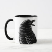 Personalisierte Goth Mama, Raven & Skull 2 Seite Tasse (Links)