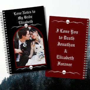 Personalisierte gotische Dunkle Romance Liebe Note Notizblock