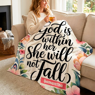 Personalisierte Gott ist in ihr Christliche Frauen Fleecedecke