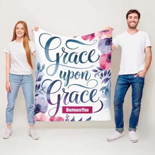 Personalisierte Grace upon Grace Christlich Fleecedecke (Beispiel)