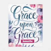 Personalisierte Grace upon Grace Christlich Fleecedecke (Vorderseite)