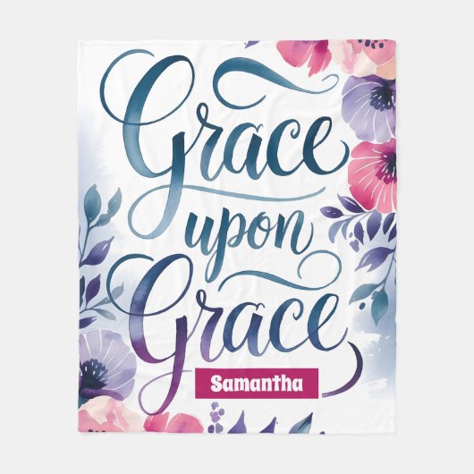 Personalisierte Grace upon Grace Christlich Fleecedecke (Vorderseite)