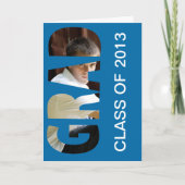 Personalisierte GRAD Cutout Announcement Card (bla Ankündigung (Vorderseite)