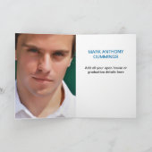 Personalisierte GRAD Cutout Announcement Card (bla Ankündigung (Innenseite)