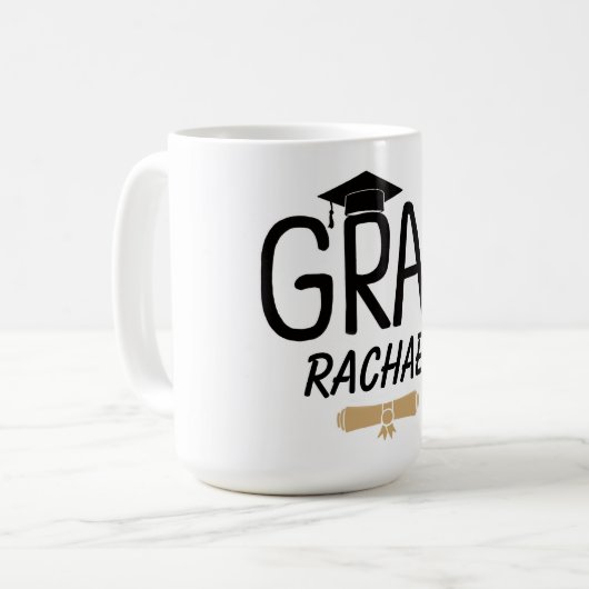 Personalisierte Grad Kaffeetasse (Vorderseite Links)