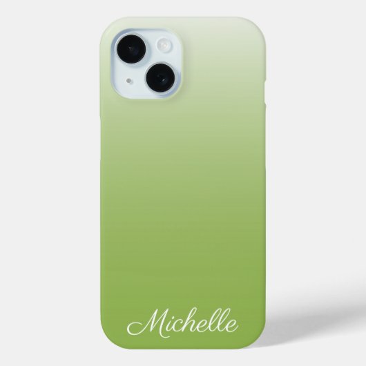 Personalisierte Gradientengrün Case-Mate iPhone Hülle (Rückseite)