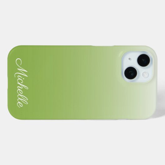 Personalisierte Gradientengrün Case-Mate iPhone Hülle (Rückseite (Horizontal))