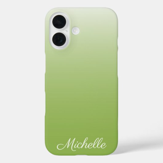 Personalisierte Gradientengrün Case-Mate iPhone Hülle (Rückseite)