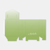 Personalisierte Gradientengrün Geschenkschachtel (Ungefaltet)