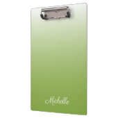 Personalisierte Gradientengrün Klemmbrett (Links)