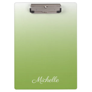 Personalisierte Gradientengrün Klemmbrett
