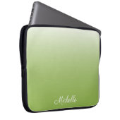 Personalisierte Gradientengrün Laptopschutzhülle (Vorne Rechts)