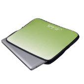 Personalisierte Gradientengrün Laptopschutzhülle (Vorne Knopf)