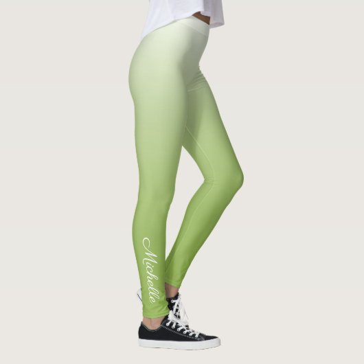 Personalisierte Gradientengrün Leggings (Rechts)