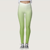 Personalisierte Gradientengrün Leggings (Vorderseite)