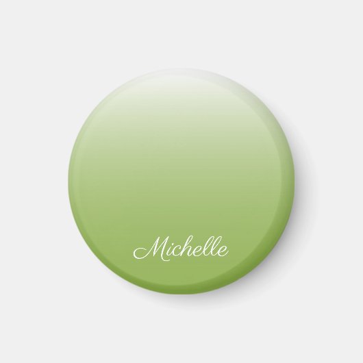 Personalisierte Gradientengrün Magnet (Vorne)