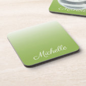 Personalisierte Gradientengrün Untersetzer (Linke Seite)