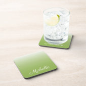 Personalisierte Gradientengrün Untersetzer (Rechte Seite)